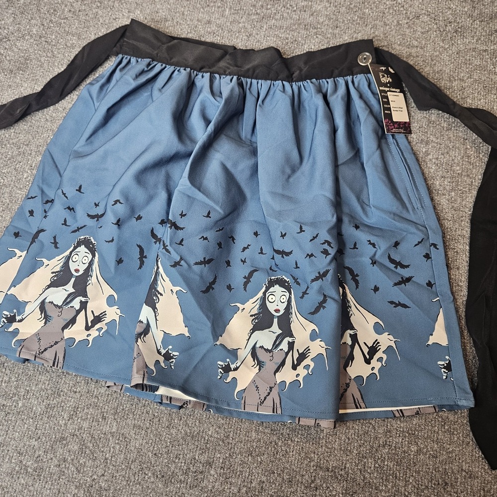 Corpse‎ Bride X Unique Vintage Swing Skirt Size Medium Emily Graphic Print Retro